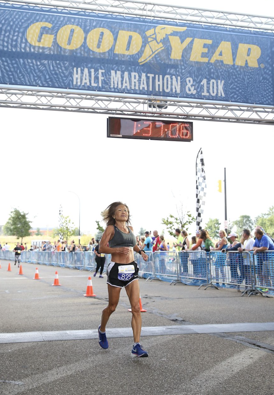Jeannie Rice, Masters World Record Holder Akron Marathon Race Series