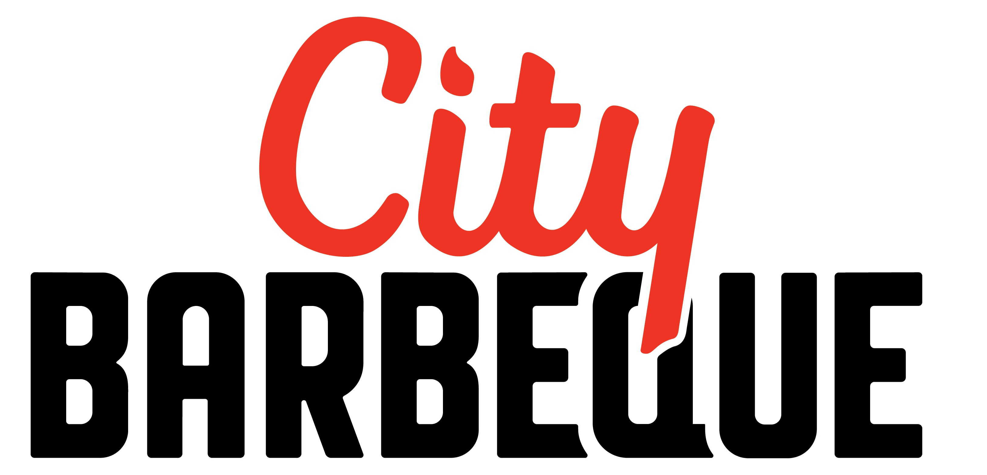 City Barbeque Stacked - Two Color Outlined